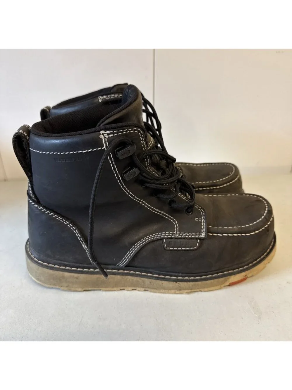 Brunt Marin 6in Black Leather Waterproof Work Boot Boots Composite Comp Toe 9.5